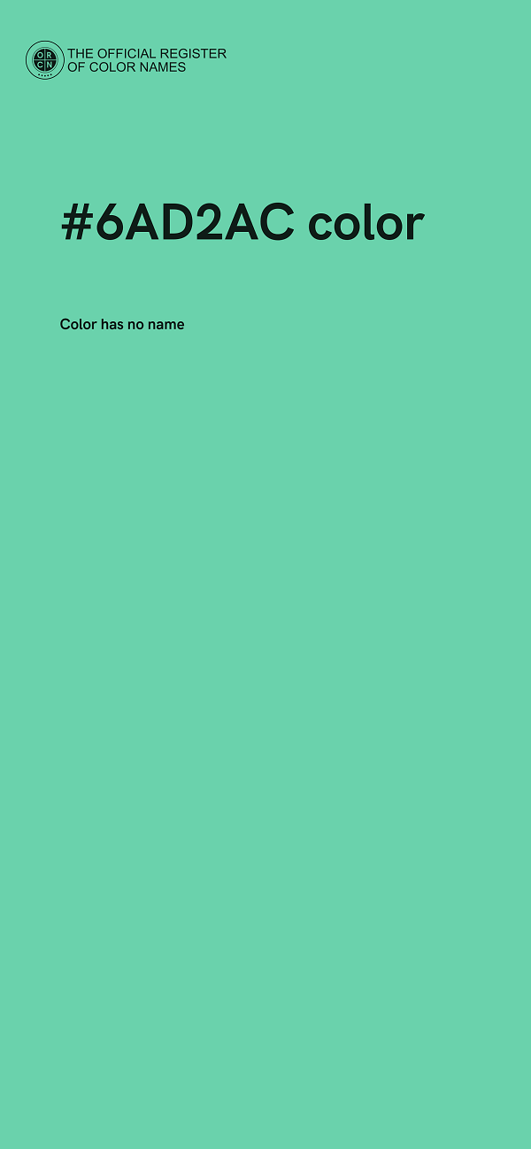 #6AD2AC color image