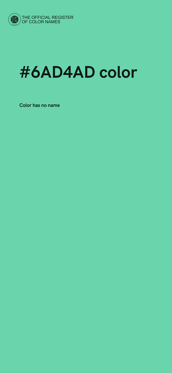 #6AD4AD color image