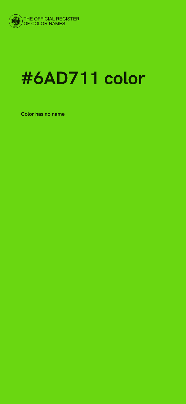 #6AD711 color image