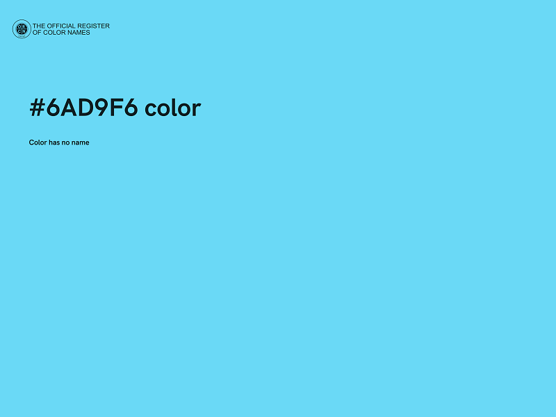 #6AD9F6 color image