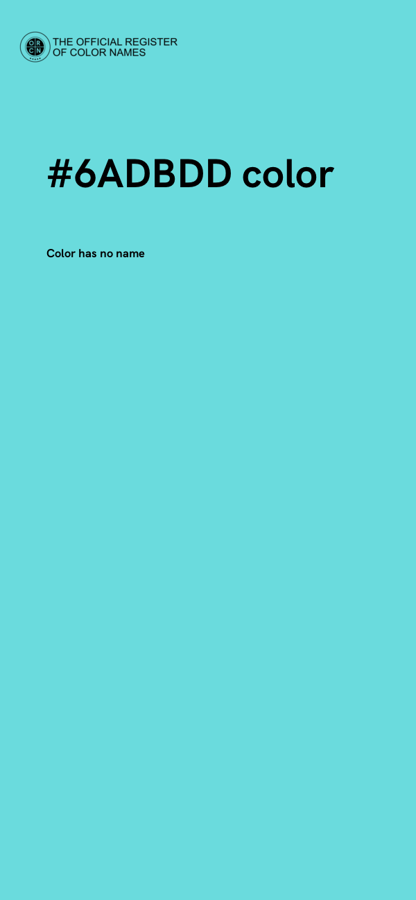 #6ADBDD color image