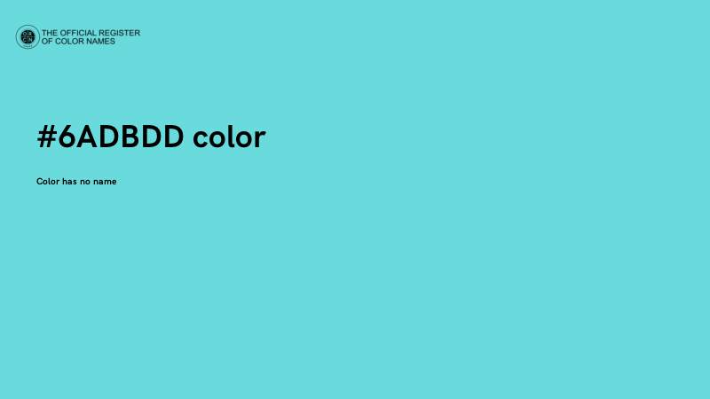 #6ADBDD color image
