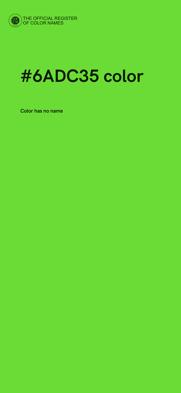 #6ADC35 color image