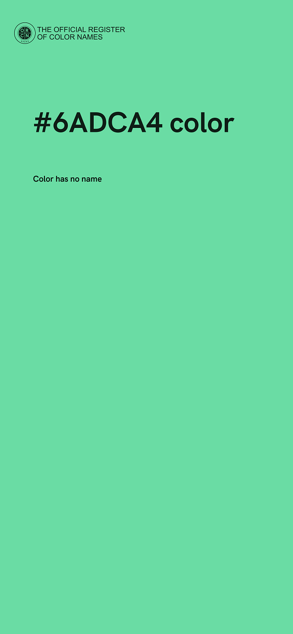 #6ADCA4 color image