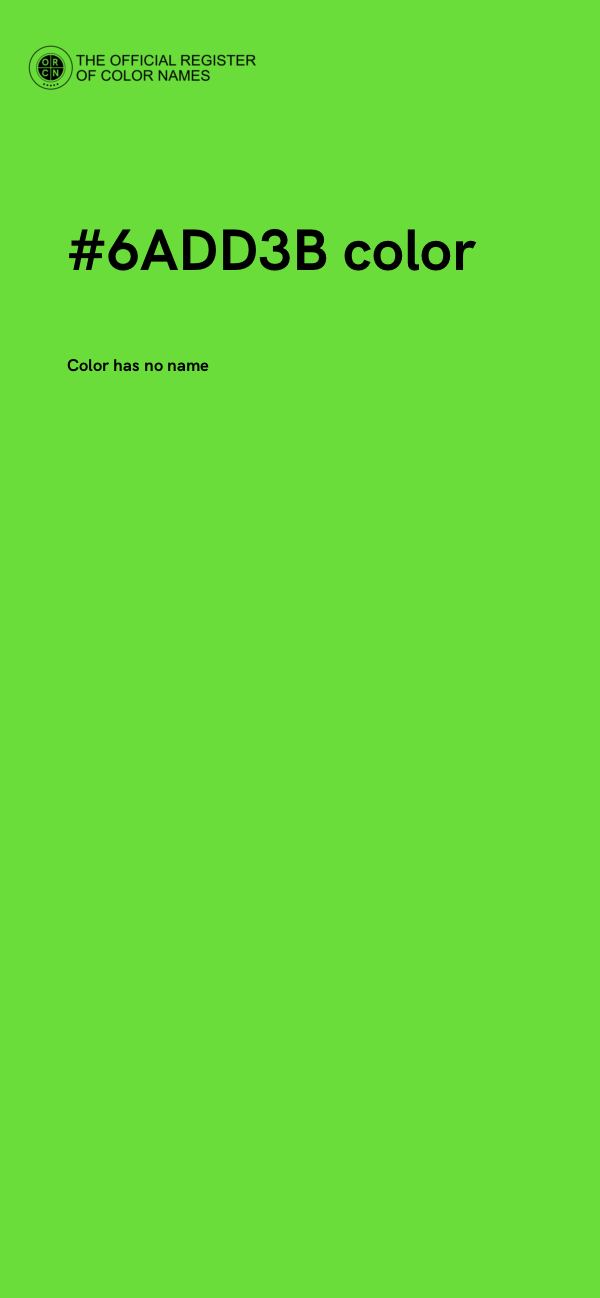 #6ADD3B color image