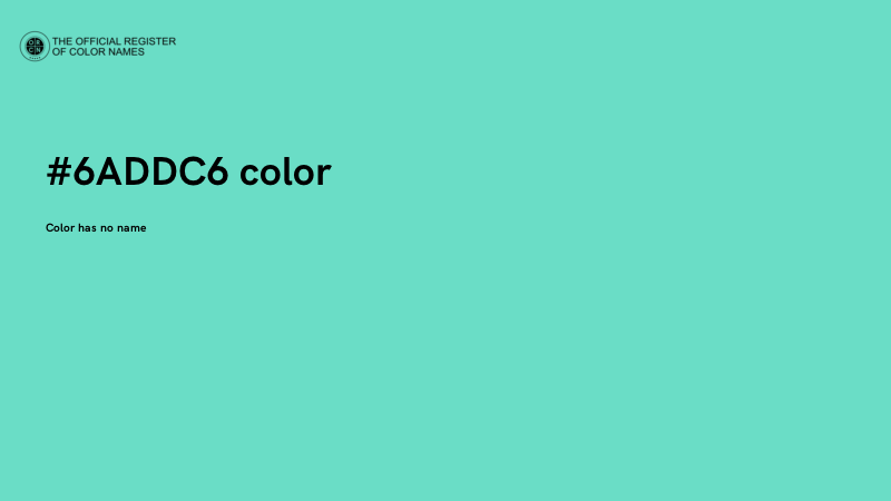 #6ADDC6 color image