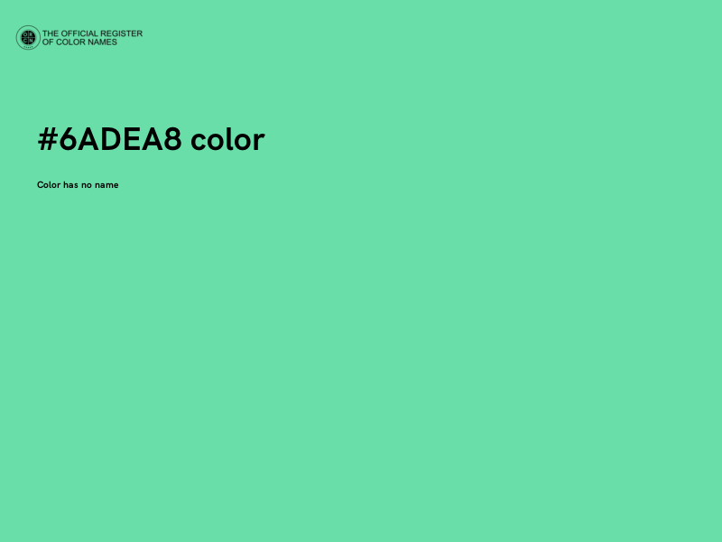 #6ADEA8 color image
