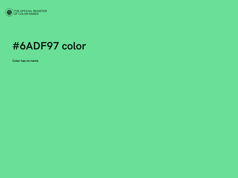 #6ADF97 color image