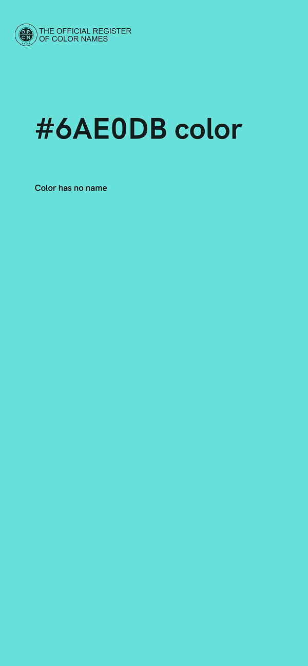 #6AE0DB color image