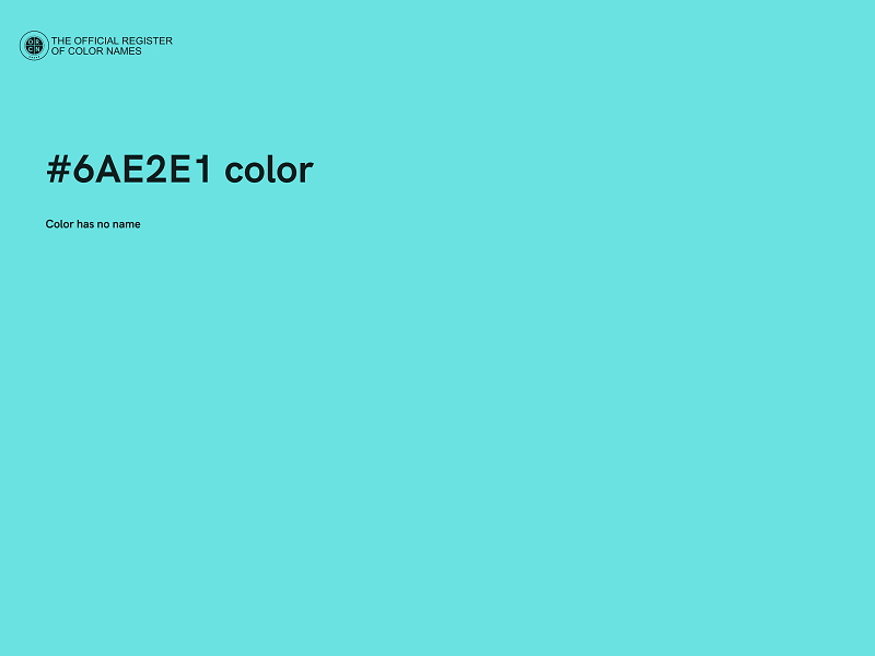 #6AE2E1 color image