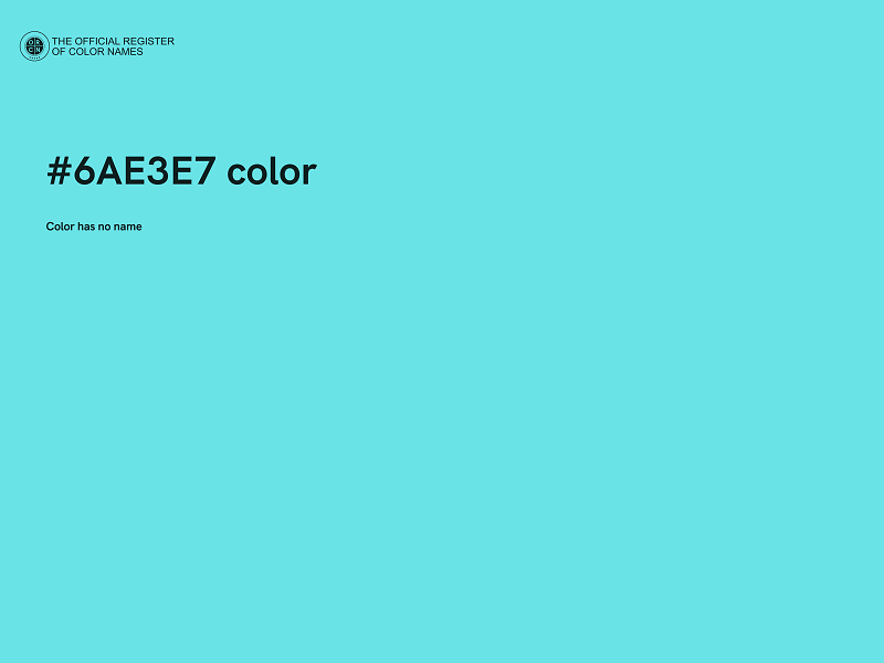 #6AE3E7 color image