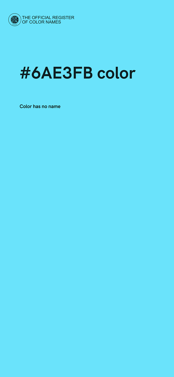 #6AE3FB color image