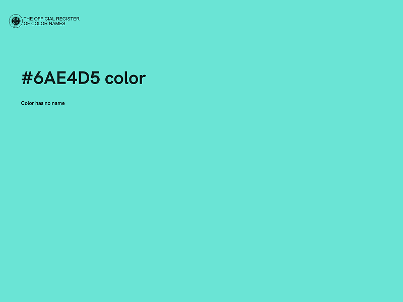 #6AE4D5 color image