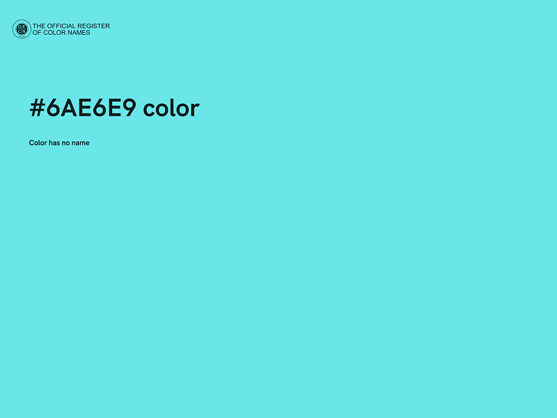 #6AE6E9 color image