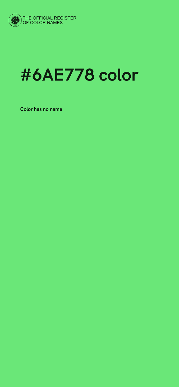 #6AE778 color image