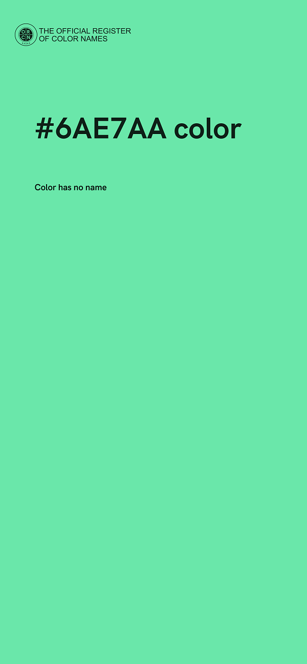 #6AE7AA color image