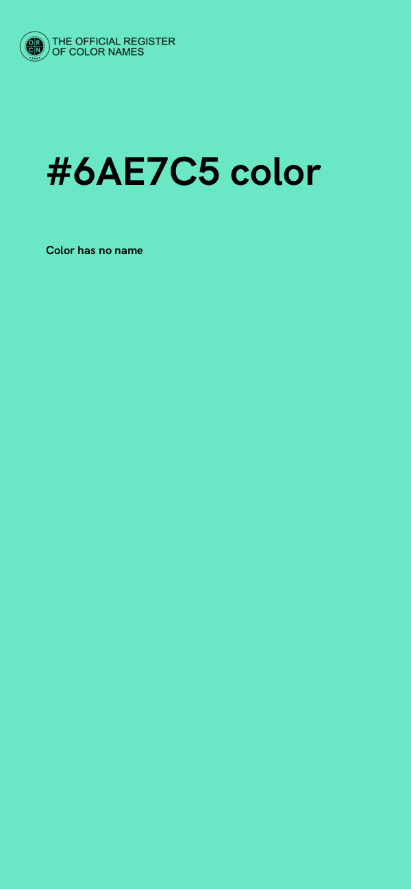 #6AE7C5 color image
