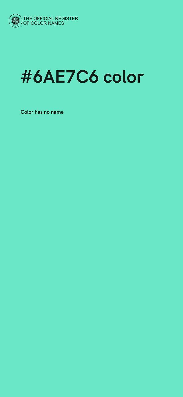 #6AE7C6 color image