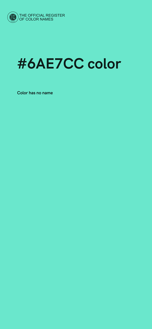 #6AE7CC color image