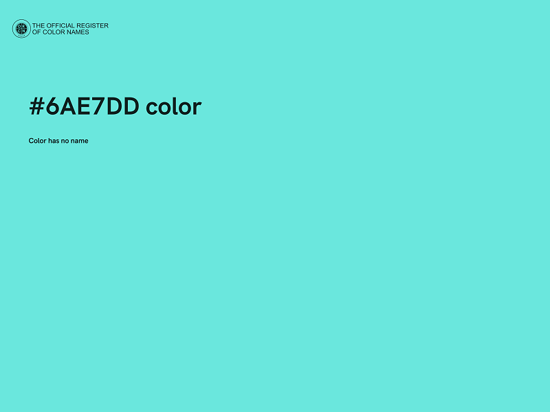 #6AE7DD color image