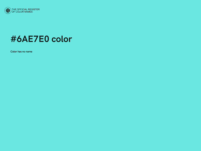 #6AE7E0 color image