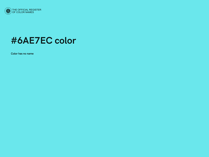 #6AE7EC color image