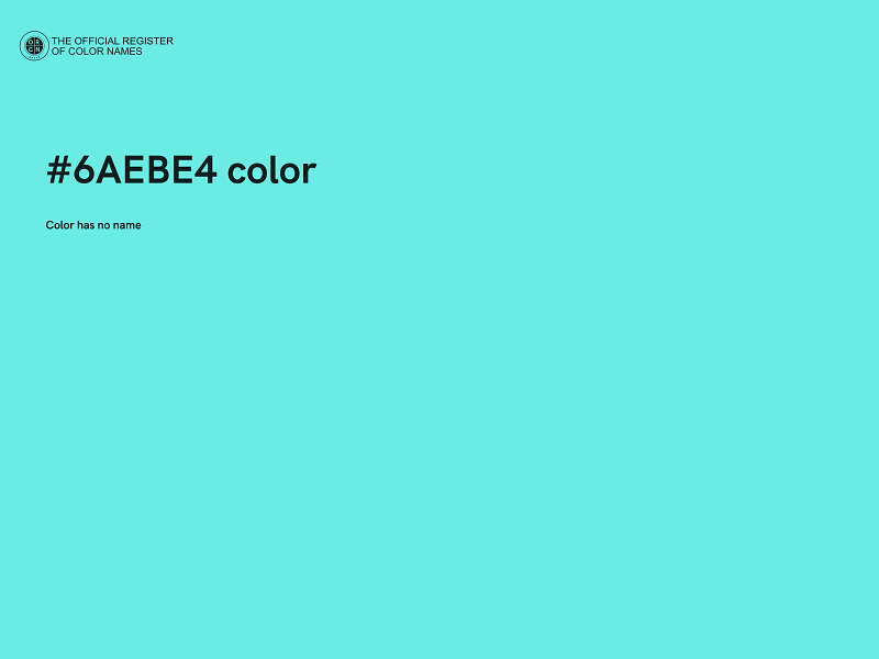 #6AEBE4 color image