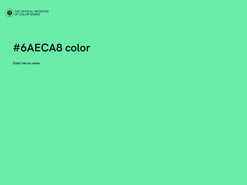 #6AECA8 color image