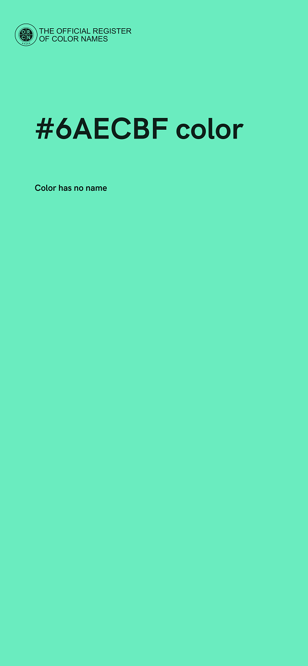 #6AECBF color image