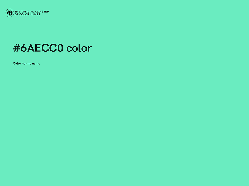 #6AECC0 color image