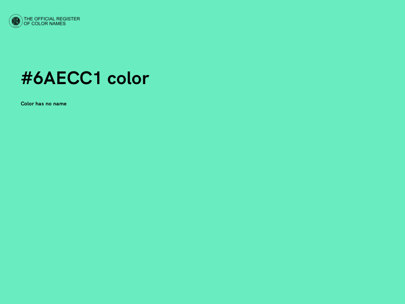 #6AECC1 color image