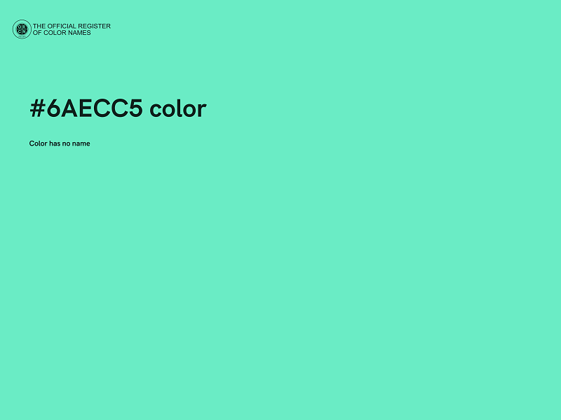 #6AECC5 color image