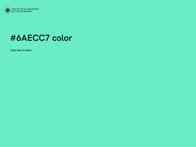 #6AECC7 color image