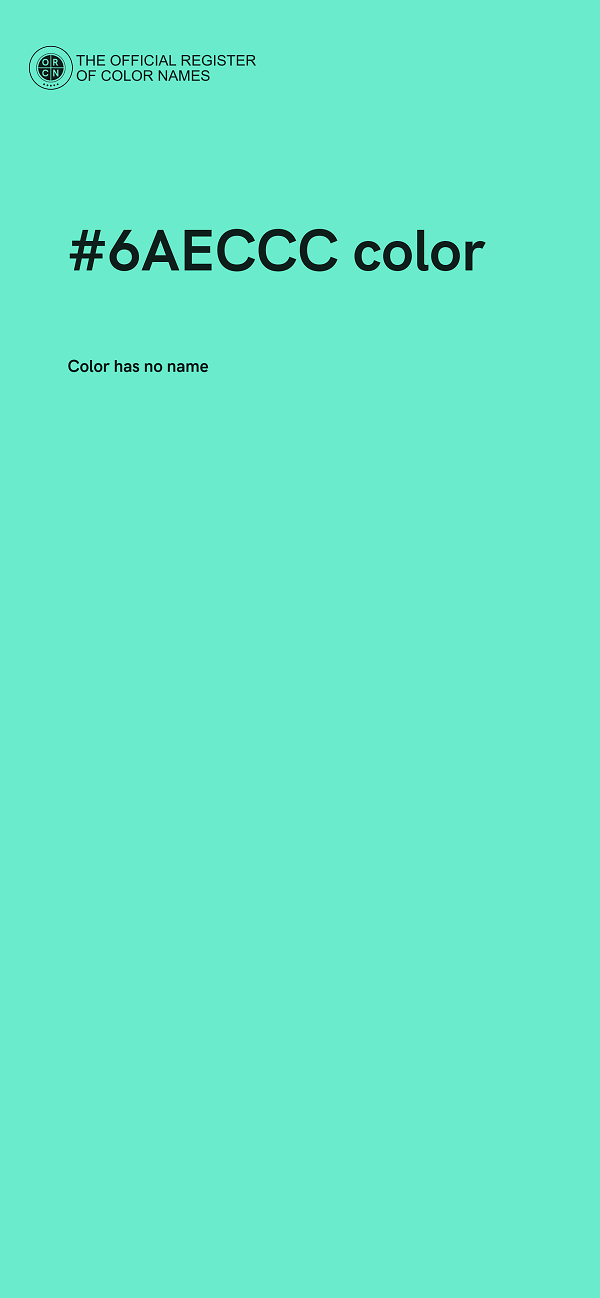 #6AECCC color image