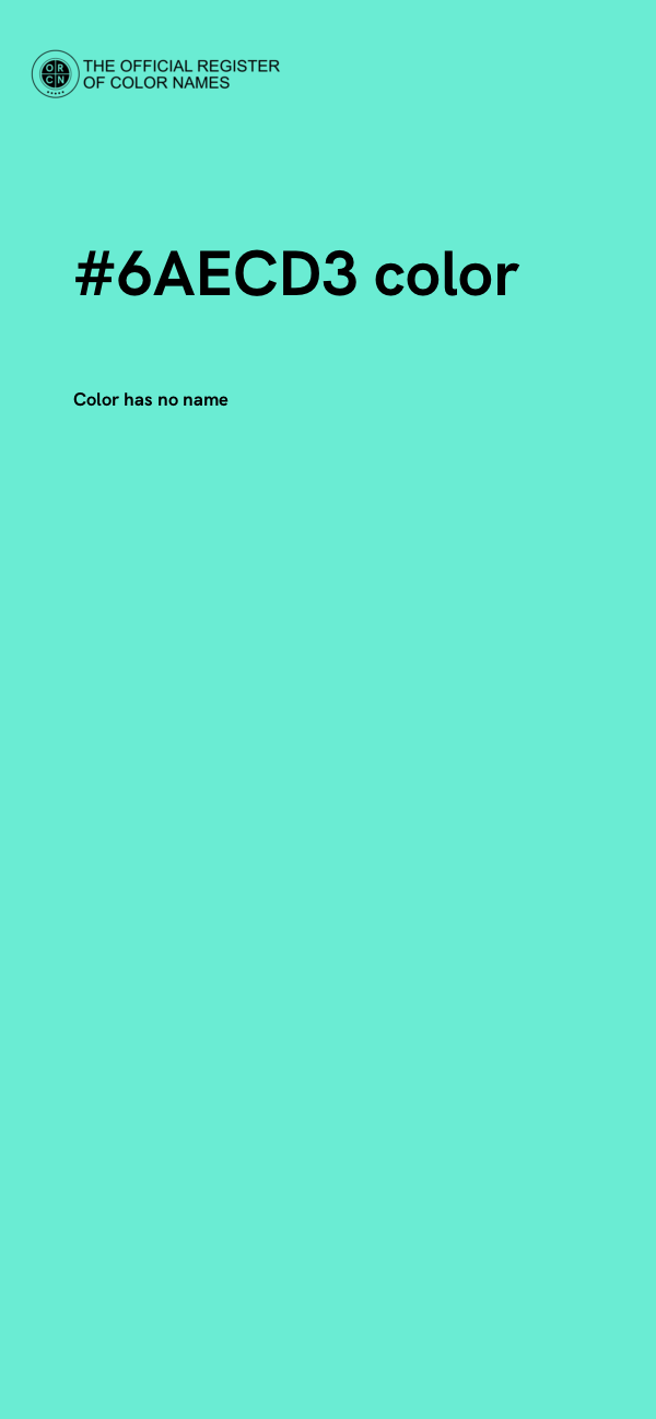 #6AECD3 color image