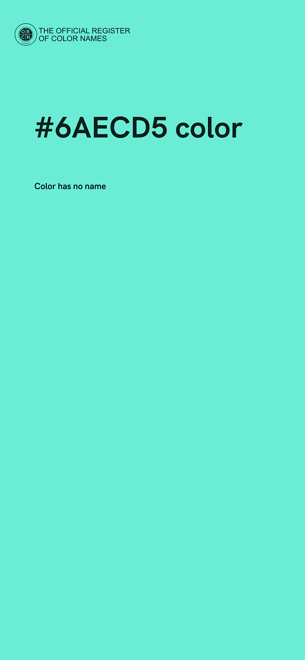 #6AECD5 color image