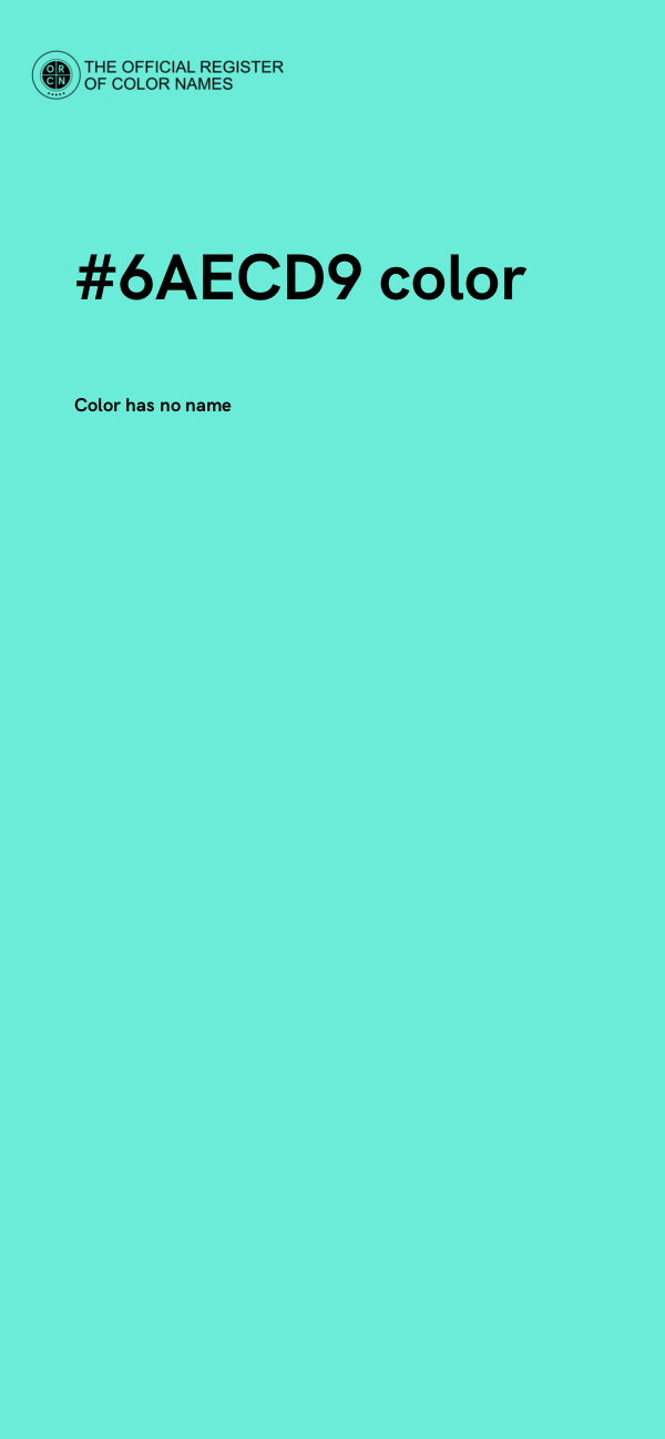 #6AECD9 color image