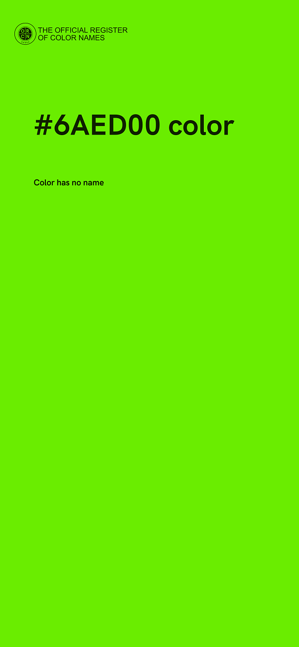 #6AED00 color image