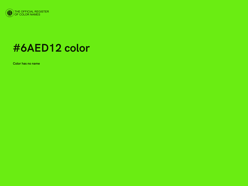 #6AED12 color image