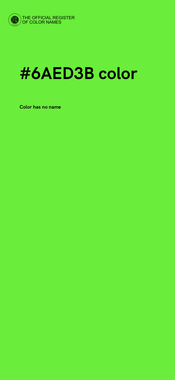 #6AED3B color image