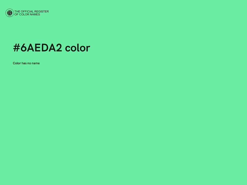 #6AEDA2 color image