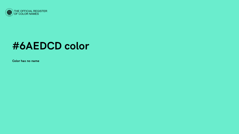 #6AEDCD color image