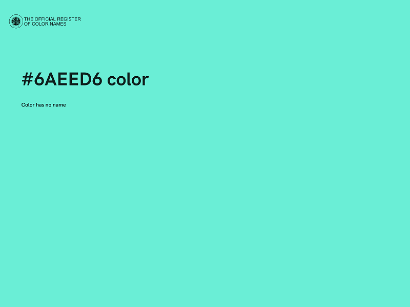 #6AEED6 color image