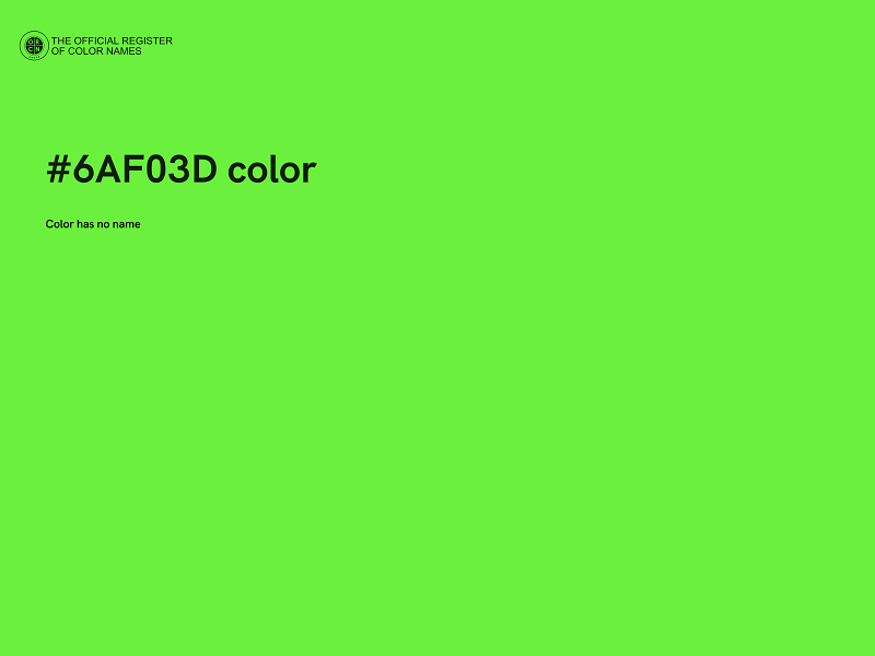 #6AF03D color image