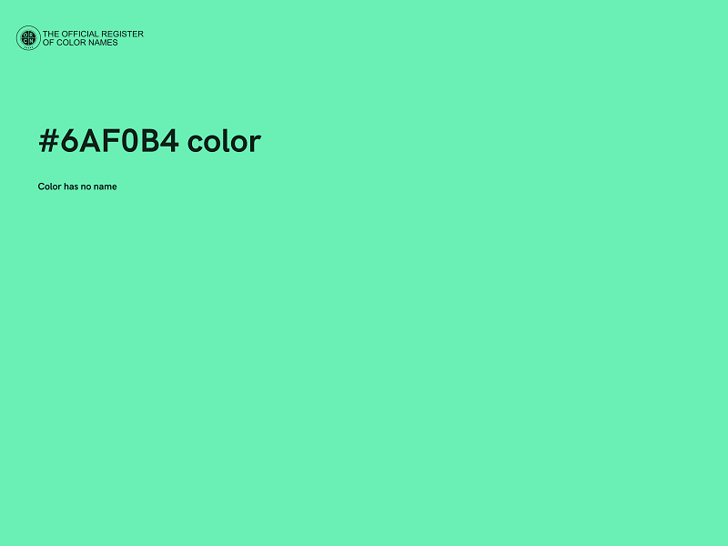 #6AF0B4 color image