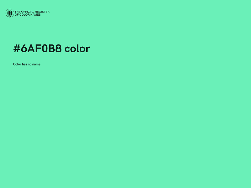 #6AF0B8 color image