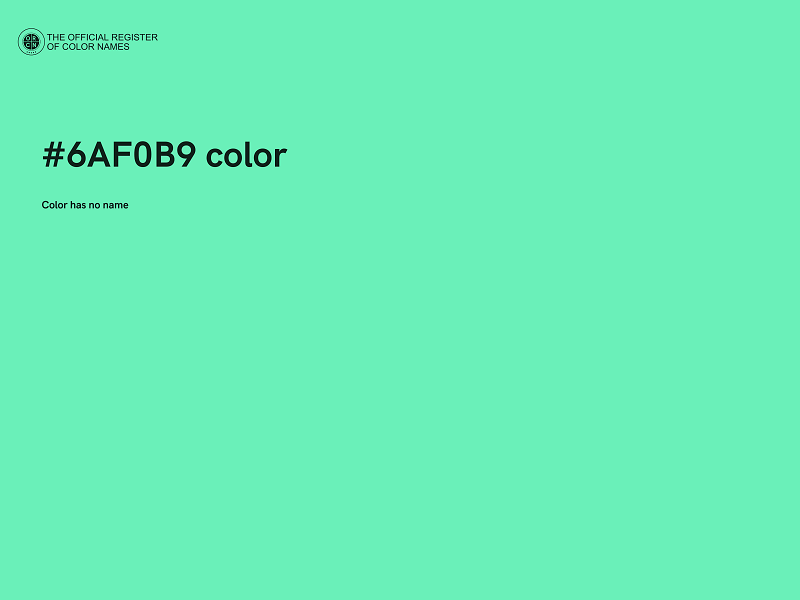 #6AF0B9 color image