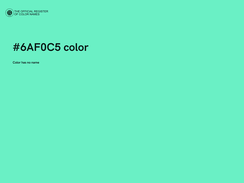 #6AF0C5 color image