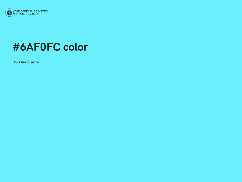 #6AF0FC color image