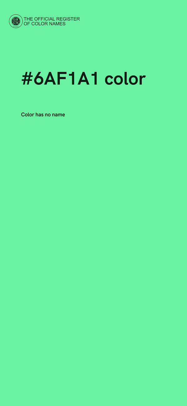 #6AF1A1 color image